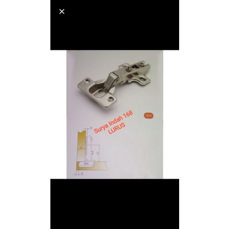 Engsel sendok lurus Push Open merek FGV "Premium"