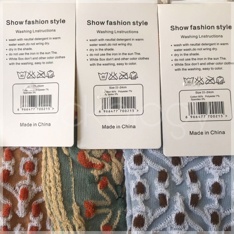 (Min 3pcs @6.500) Kaos kaki 3d timbul mata kaki Kulala fashion socks wanita