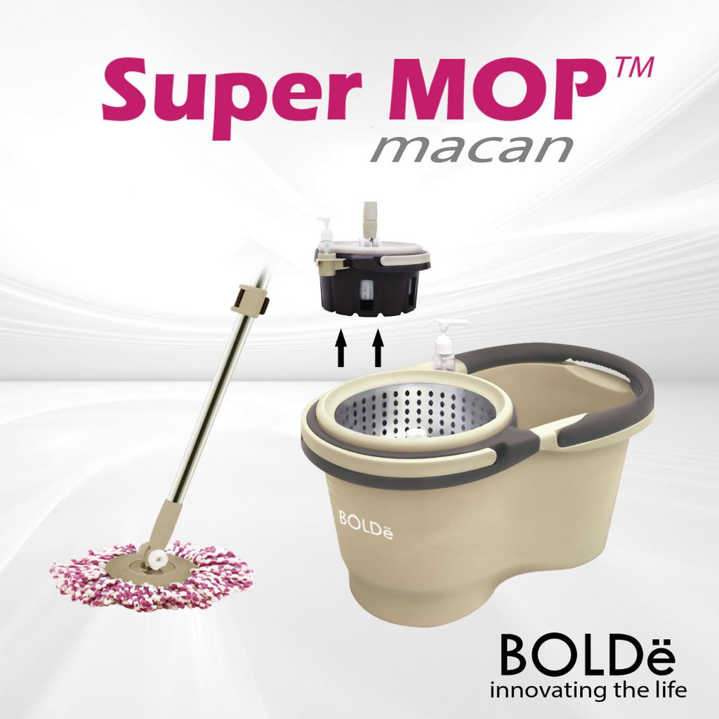 BOLDe Super MOP Macan Alat Pel Praktis Saringan Pengering Bisa Dilepas