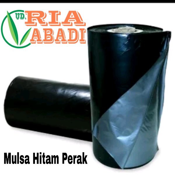 Plastik Mulsa Hitam Perak Netto 18kg - Lebar 50Cm Dan 60Cm - Free Alat Pelubang Mulsa