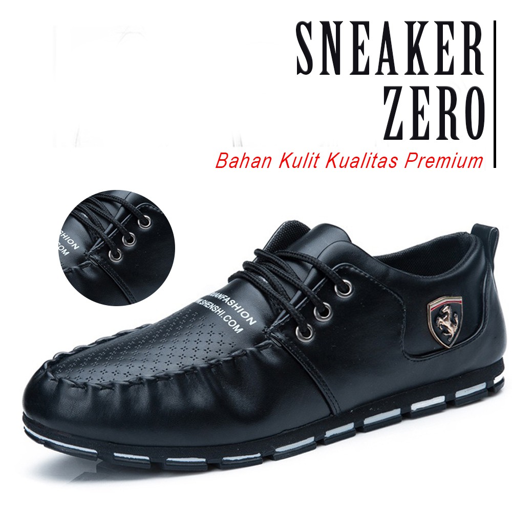 Sepatu Pria Import Kulit Sneakers Zero Casual Running