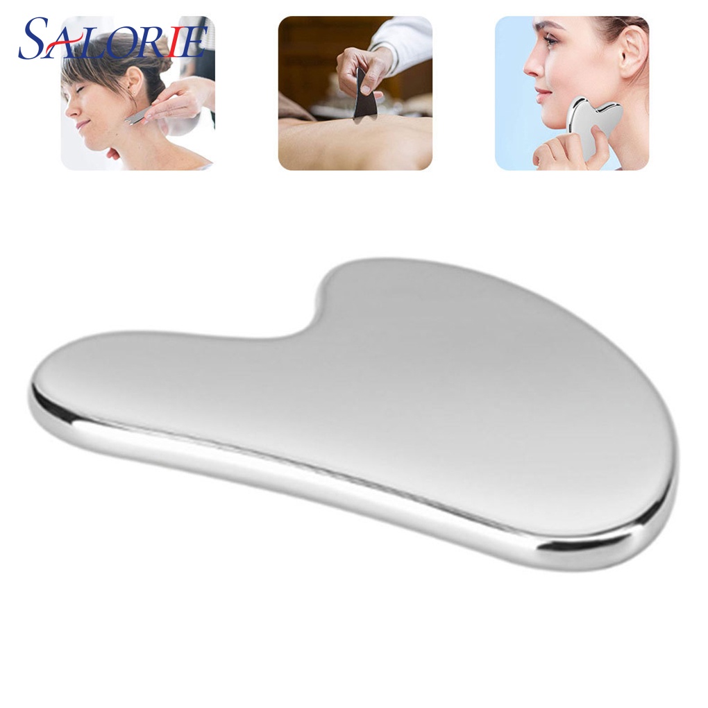 Salorie Alat Pijat Gua Sha Bahan Stainless Steel Anti Aging Untuk Mengencangkan Kulit