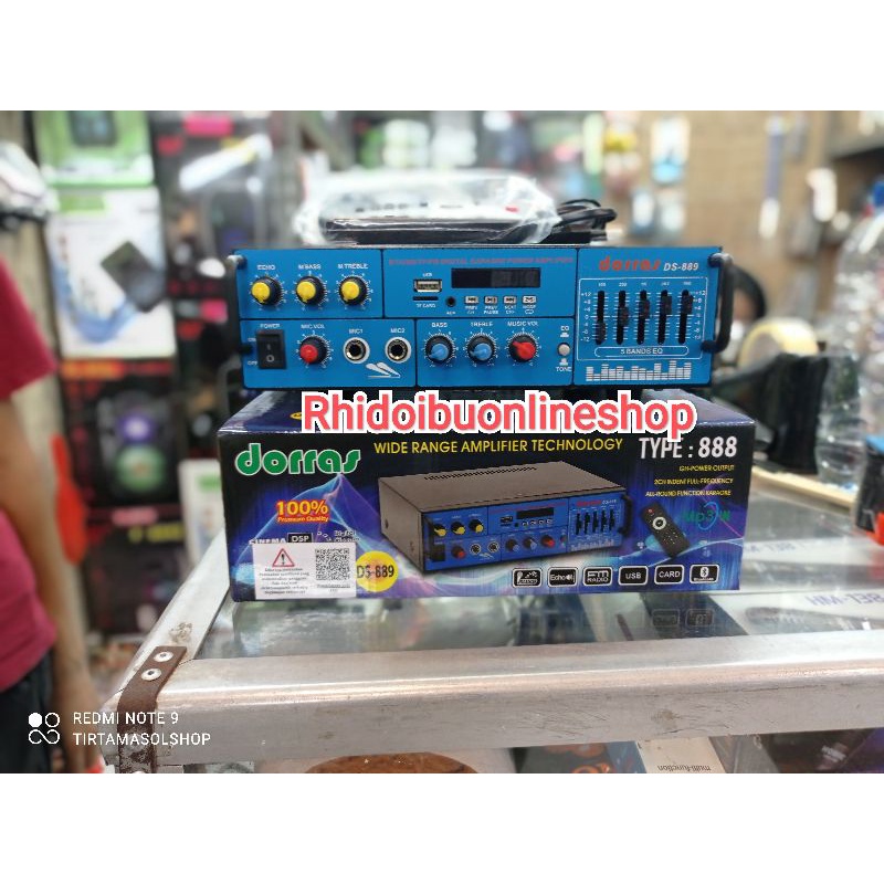 Power Amplifier Subwoofer Dorras Ds-889 Original Amplifier Bluetooth Stereo Karaoke MP3 Player Radio