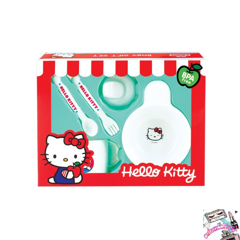 ☃Cutezz_Ching1☃Hello Kitty Feeding Set Small Perlengkapan Makan Bayi Bunny LB-101/201