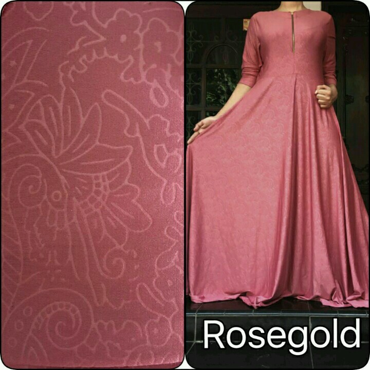 Gamis Jersey Emboss RoseGold (XL)