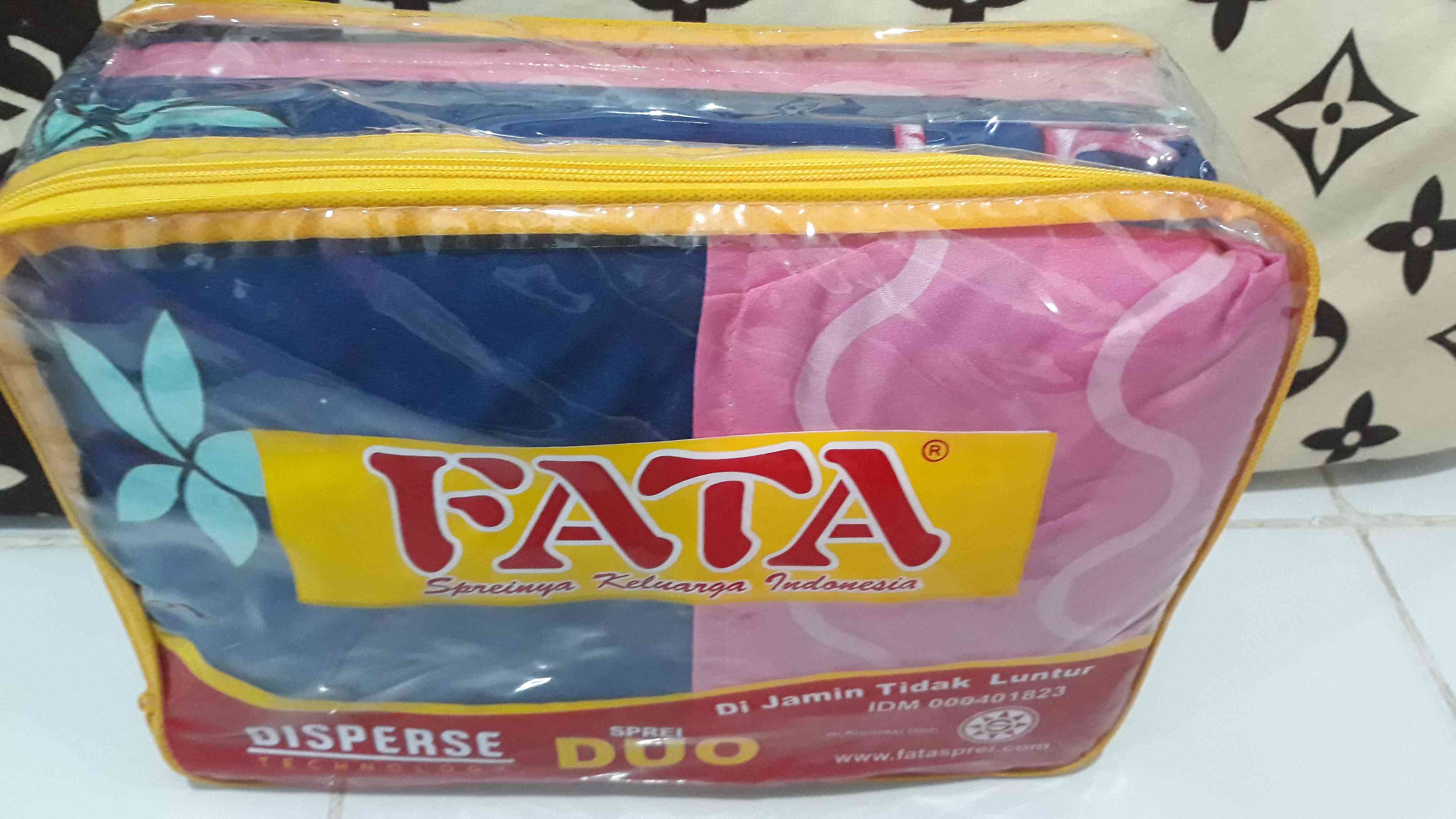 Fata - Sprei Sorong 2in1 Flamingo Navy Ukuran Single 120x200