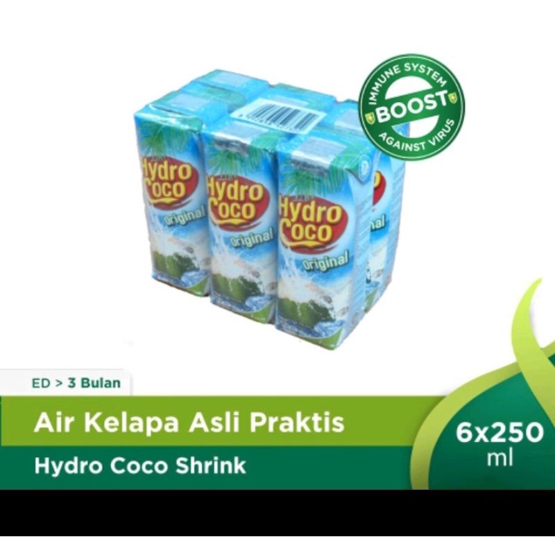 

hydro coco 250 ml 6 pcs bonus xonce hisap