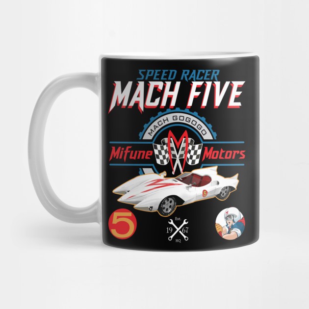 Mug CartoonSpeed Racer Mach 5 Mifune Motors