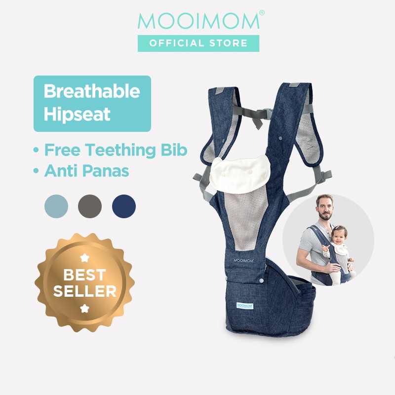 Gendongan Bayi Depan Mooimom Hipseat Breathable