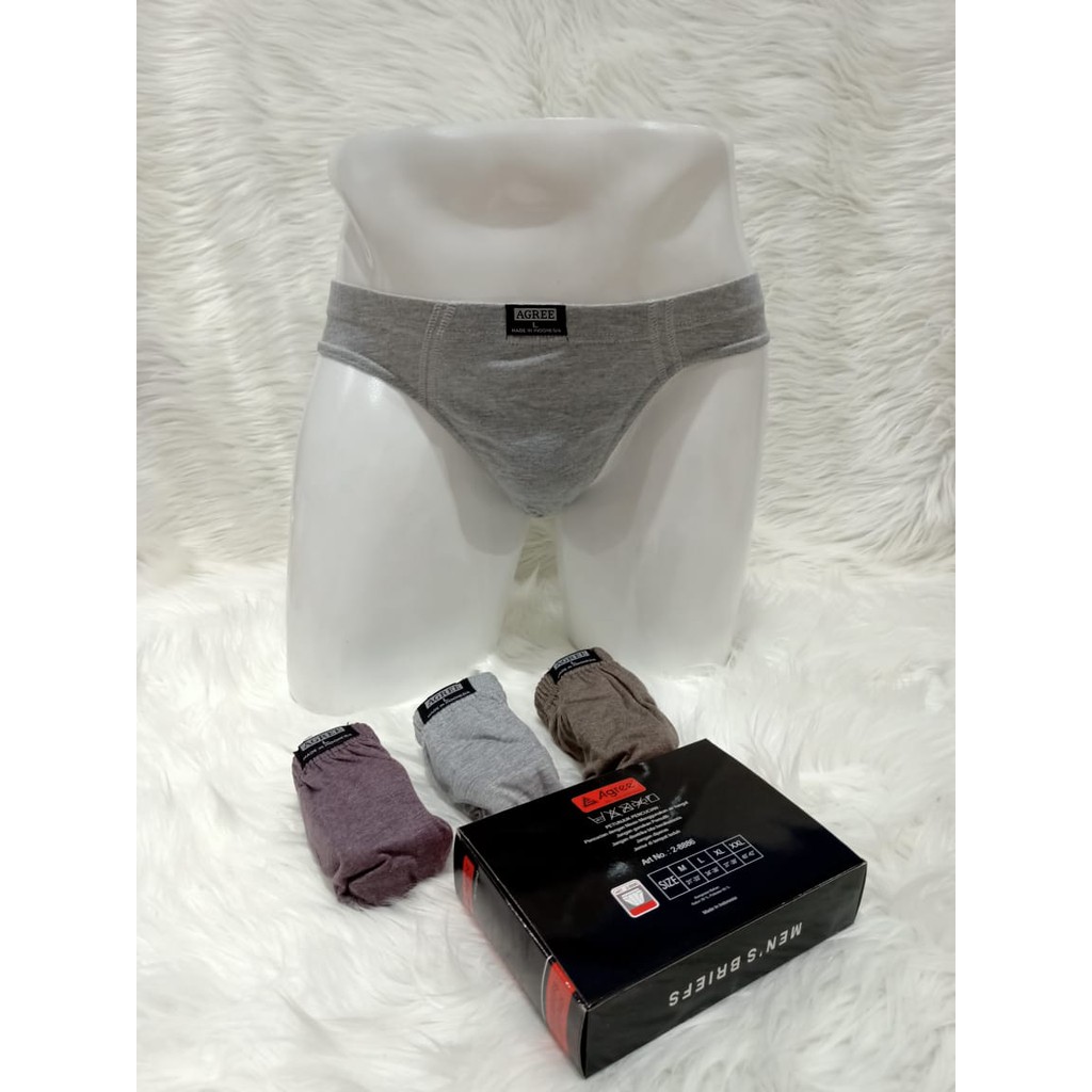 3 PCS CELANA DALAM PRIA | CELANA DALAM AGREE ART. 2-8886 | CELANA DALAM MEN'S BRIEF