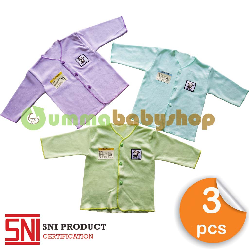3Pcs Baju Panjang Bayi Airin Ungu Perlengkapan Bayi Baru Lahir Baju Bayi Baby Newborn Gift Set Kado