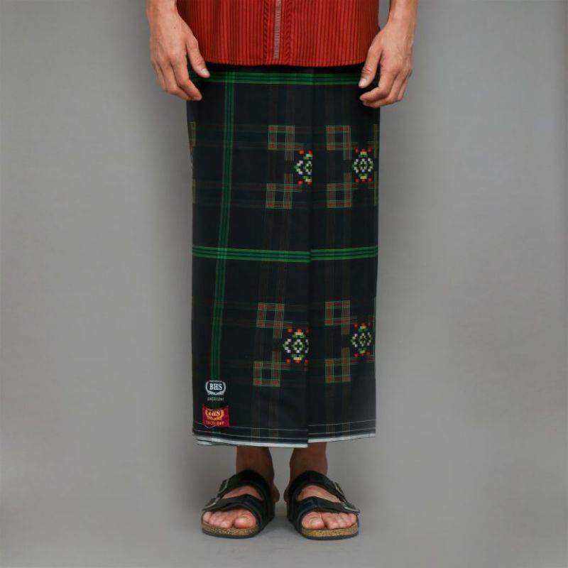 Sarung BHS Excellent Gold Motif SSX Warna Hitam Hijau - Biru Hitam - Abu Biru - Hijau Tua Original