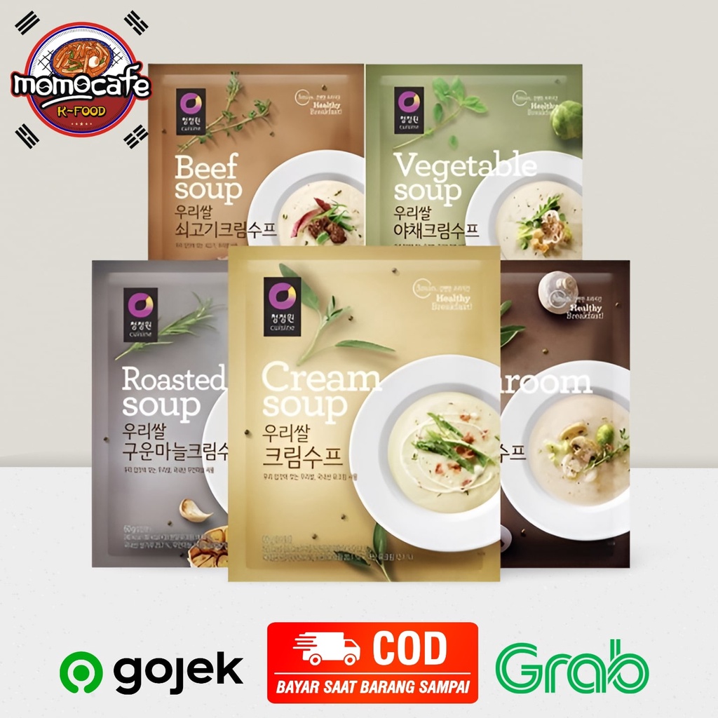 

EXP 12/11/2022 Chung Jung One Daesang Beef, Vegetable, Cream & Mushroom Soup 60g Made In Korea