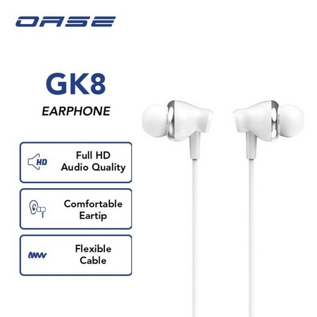 OASE Wired Earphone Headset In Ear Full HD Audio GK8