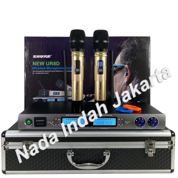 Microphone Wireless tanpa kabel SHURE UR 8D Mic UR 8D Multi Channel
