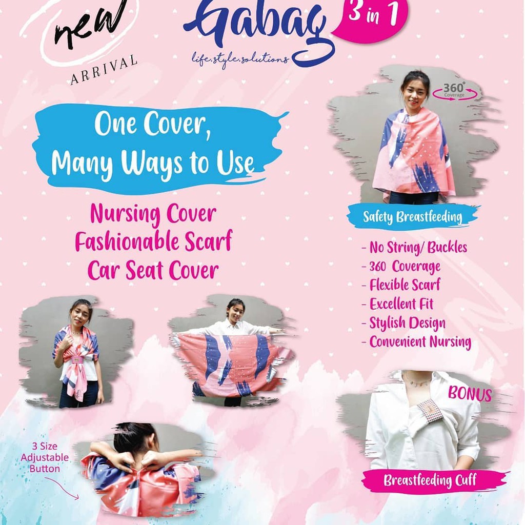 Gabag Apron Menyusui 3 in 1