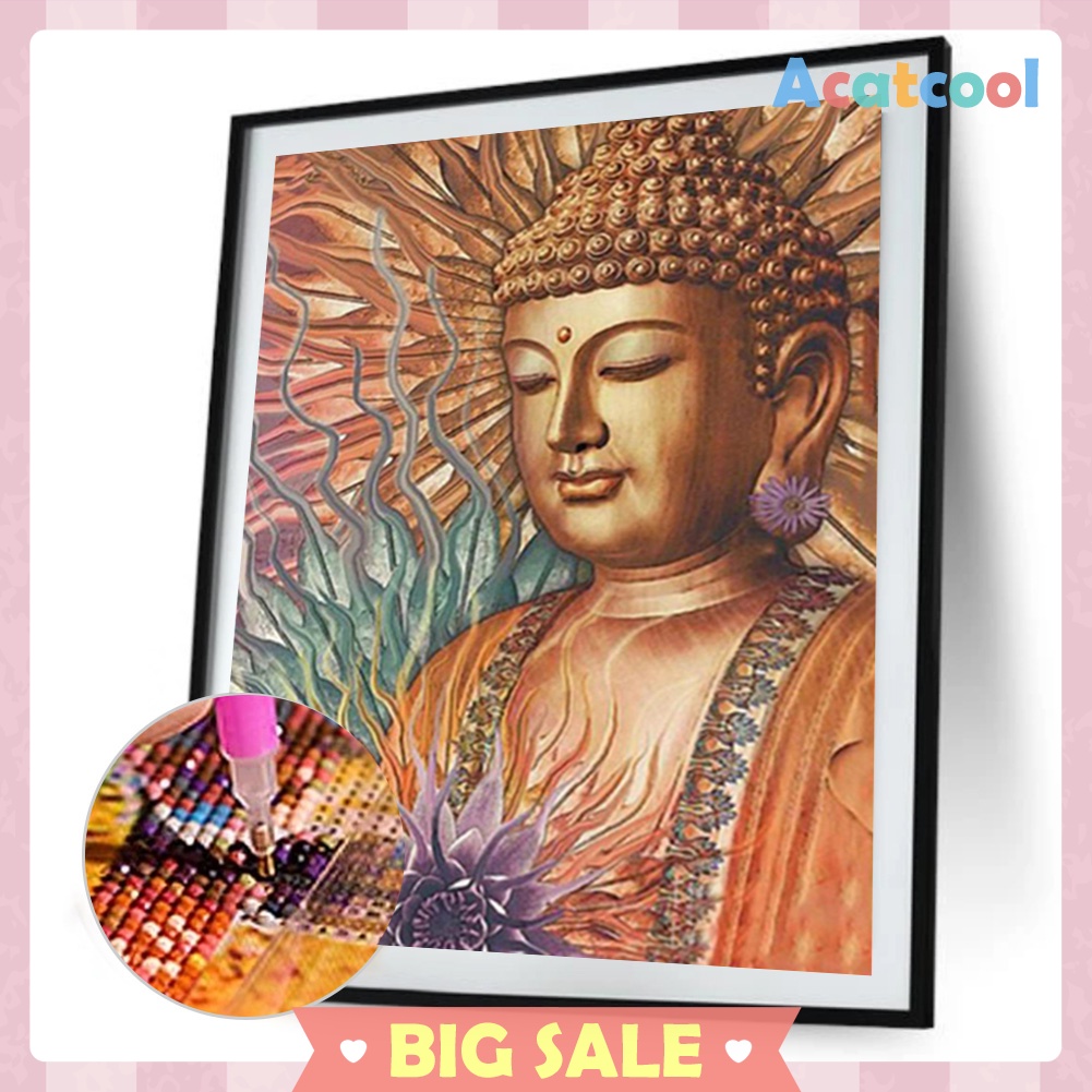 5D DIY Full Drill Diamond Painting Buddha Cross Stitch Embroidery Mosaic