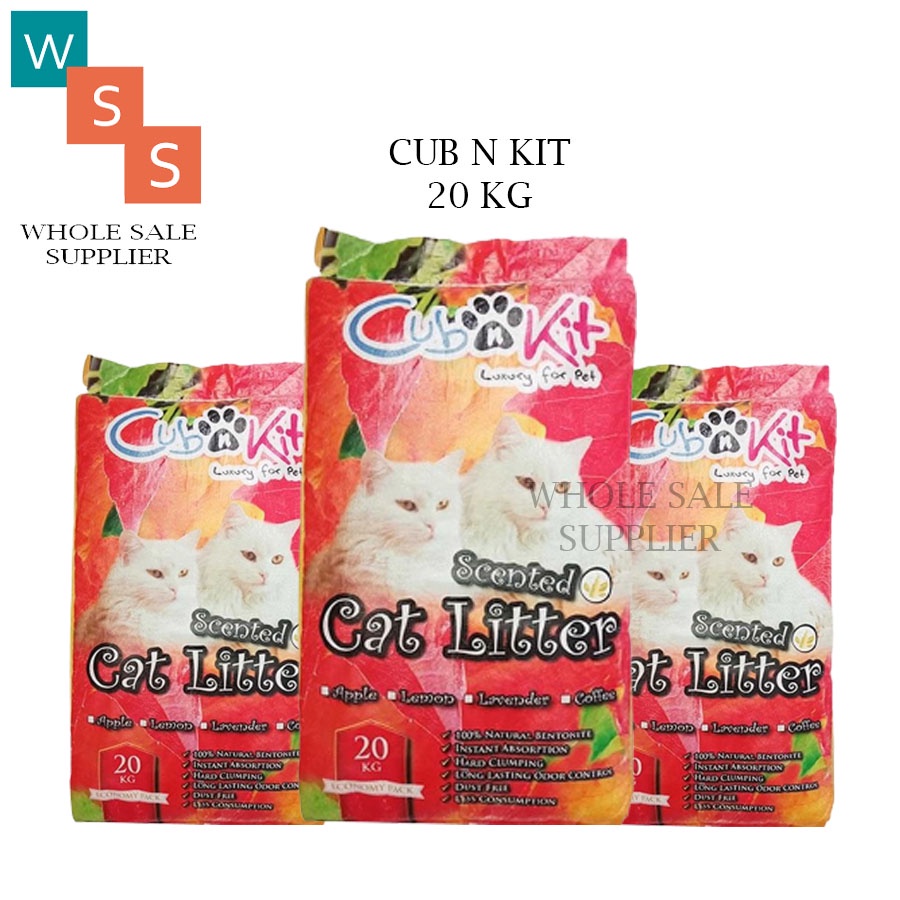 PASIR KUCING GUMPAL WANGI CUB N KIT &amp; MARKOTOPS 20KG ( KHUSUS EKSPEDISI )