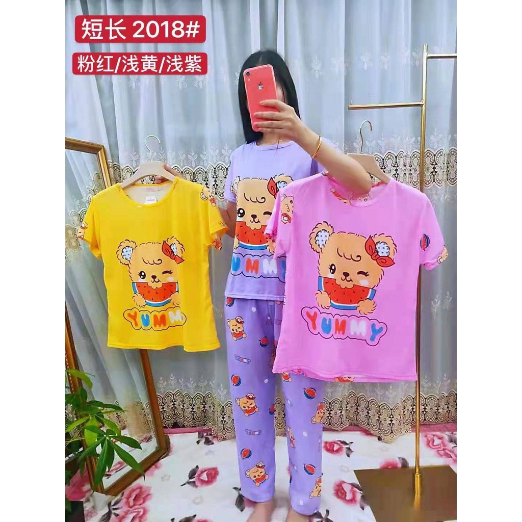 Grosir Baju Tidur Spandex Korea Stelan Dewasa CPHP 3 IN 1 CELANA PANJANG DAN CELANA PENDEK Wanita/Baby doll/Piyama/Murah