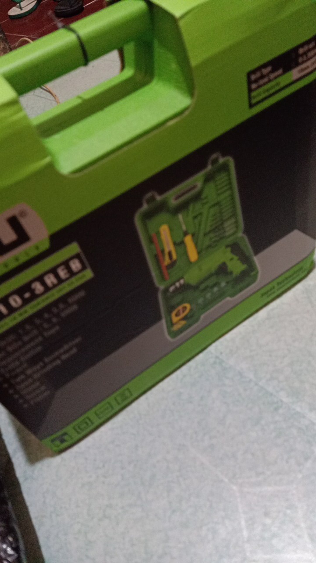 Ryu Rdr10-3reb Mesin Bor Besi 10 Mm Set 22 Pcs Variabel Speed Koper