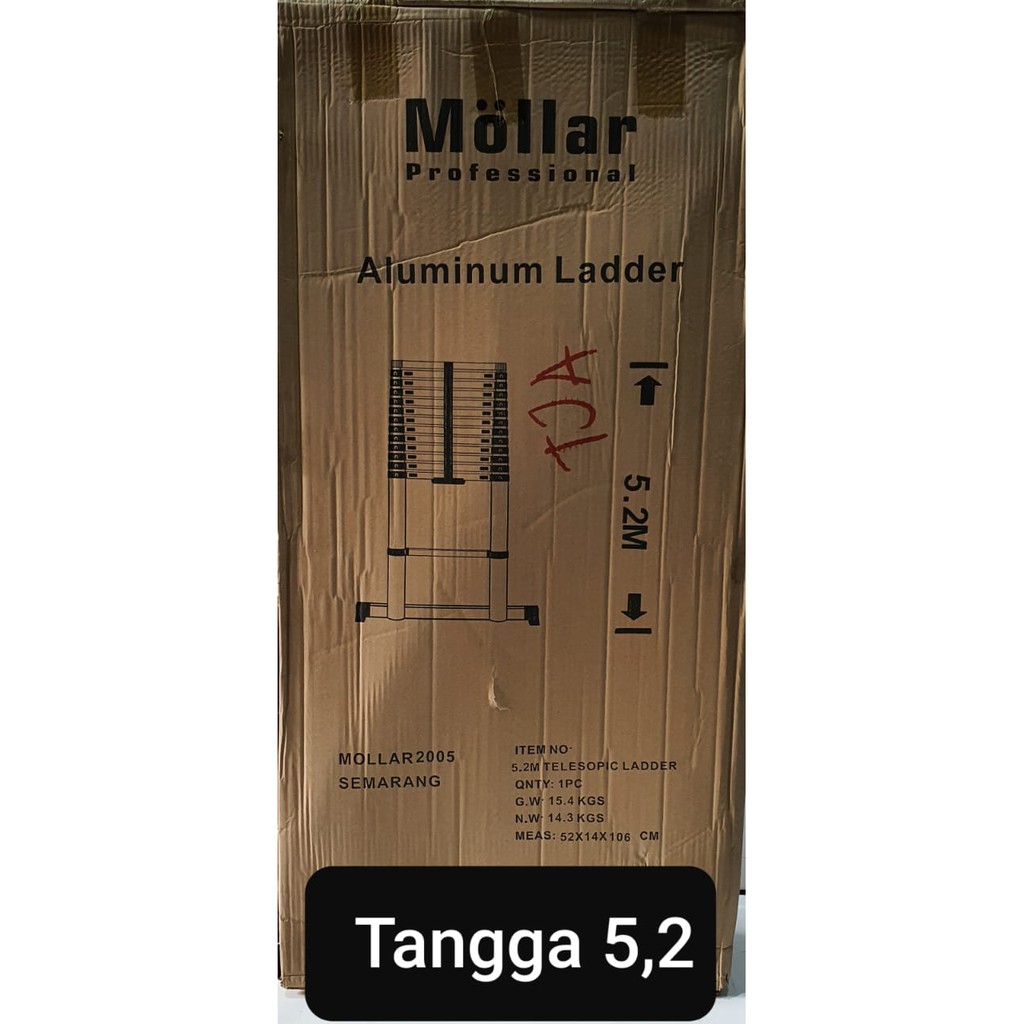 Tangga Teleskopik 5.2 m Telescopic Extension Ladder MOLAR