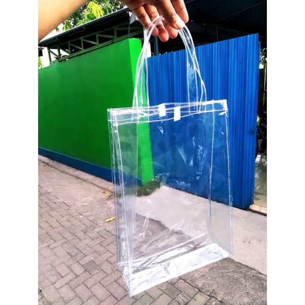 

Tas Mika TEBAL Full Transparan ukuran P.20 X L.10 X T.30