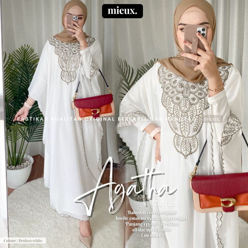 Kaftan Bordir Terlaris Kaftan Kondangan Pesta Original Mieux