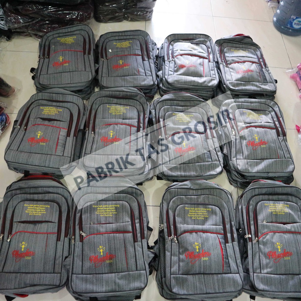 Jual Tas Grosir Bordir Sablon Seminar Pelatihan Diksar Backpack Punggung Kit Diklat Souvenir Murah