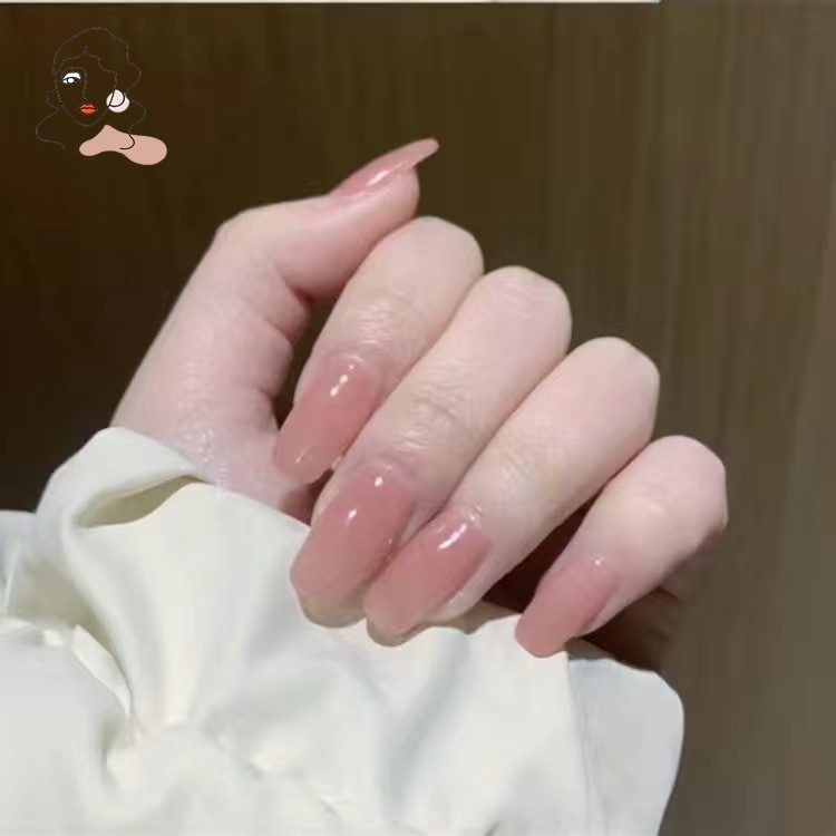 24pcs / Kotak Kuku Palsu Detachable Dengan Strap Untuk Manicure