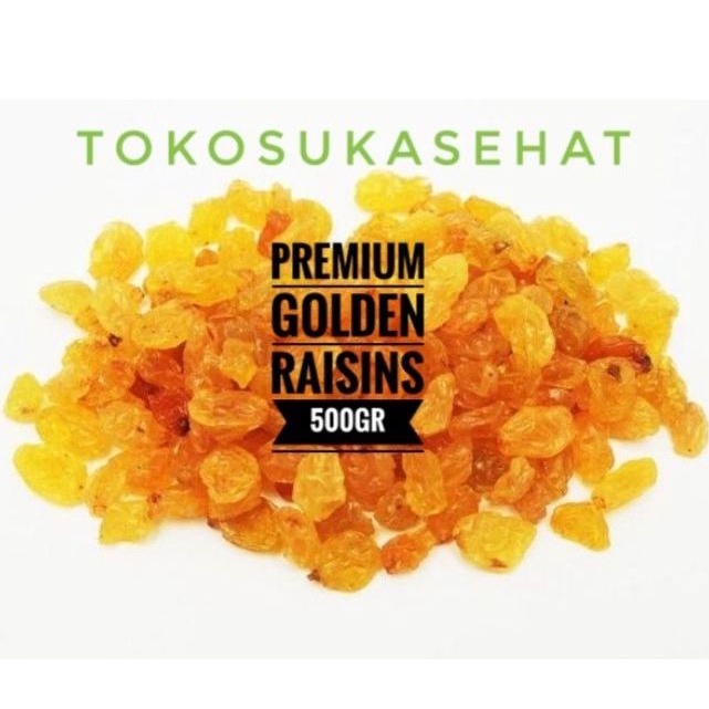 

Premium Golden Raisins Organic -500gr (Kismis Kuning Organik) Cemilan Buah Kering Raisin Snack Dried Fruit Sukasehat