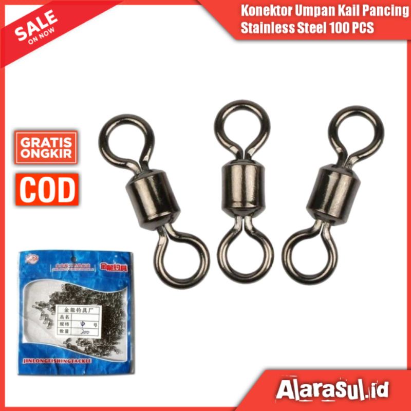 Kail Pancing Konektor Umpan Kail Pancing Stainless Steel 100 PCS - JYJ05
