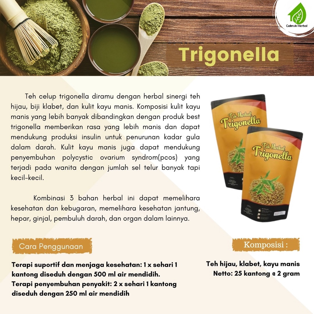 

Teh penurun gula darah Trigonella tea | anti diabetes