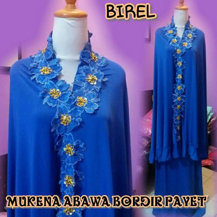 NEW MT MUKENA DUBAI ABAWA BORDIR PAYET BIREL | GROSIR MUKENA SURABAYA