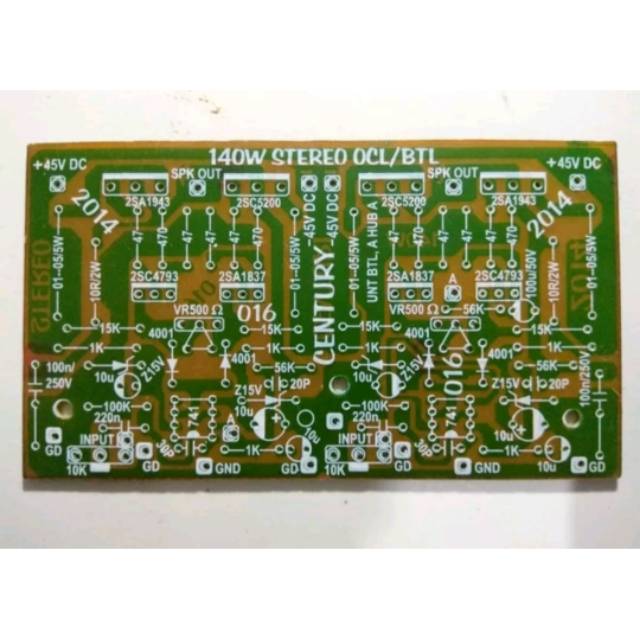 PCB Power Amplifier 140 Watt Stereo