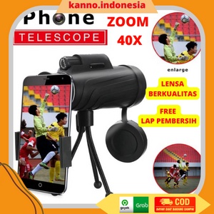 Teropong Monocular Kamera Jarak Jauh Smartphone Monokuler Handphone HP Telescope Monocular Teleskop 