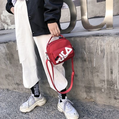 Tas bungee gaya Hong Kong, tas kurir satu bahu yang apik, tas persegi kecil