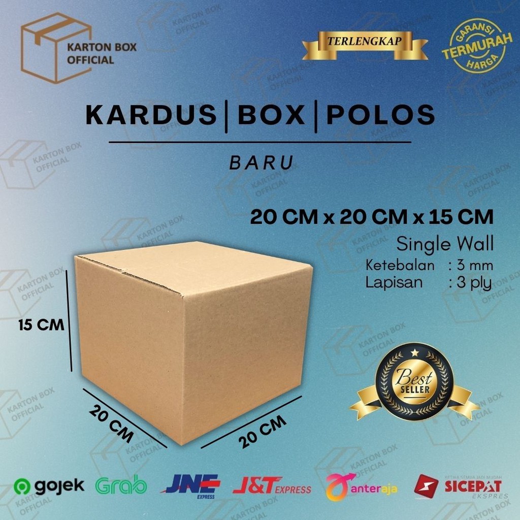 

Kardus Karton Box 20x20x15 CM Kotak Dus Packing Packaging Polos