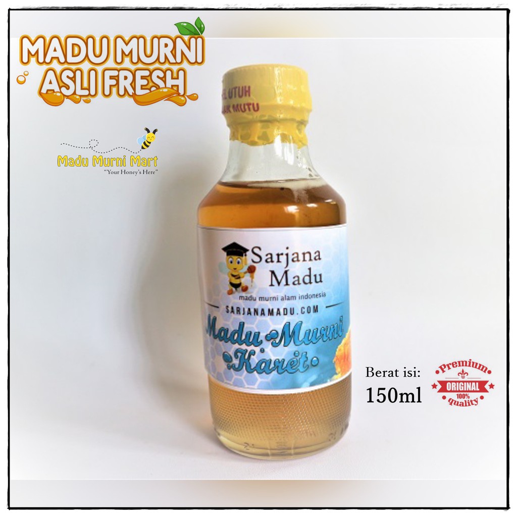 

Madu Murni Karet 100% Asli Fresh 150ml