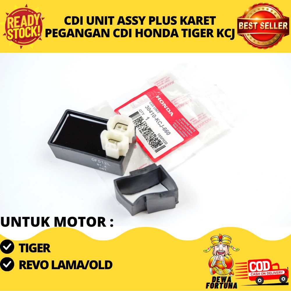 Cdi Unit Assy Plus Karet Pegangan CDI Honda Tiger & Revo Lama Old - 30410-KCJ-660