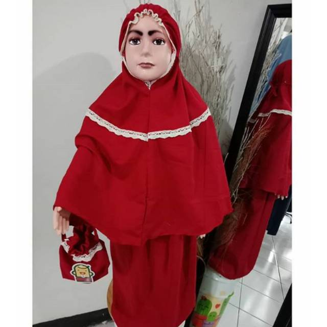 [REALPICT] Mukena Anak Ukuran S M L / 3-8 Tahun Mukena Anak Polos /Mukena Murah