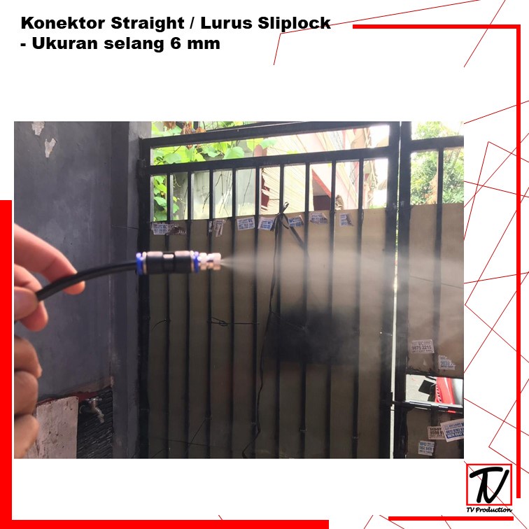 Konektor Straight / Lurus Sliplock - Ukuran selang 6 mm