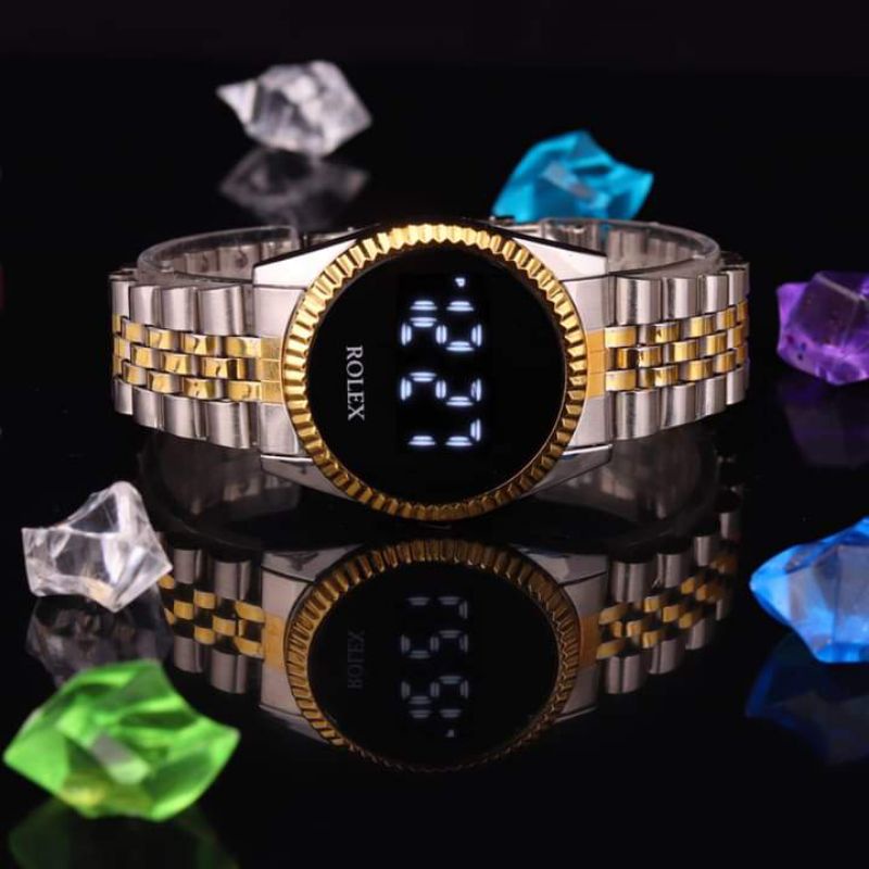 JAM TANGAN WANITA ROLEX LED TOUCH WATCH 3,5CM