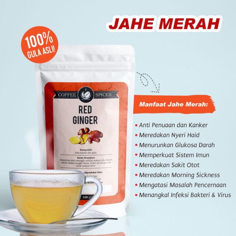 

Jahe merah bubuk asli 100% + gula