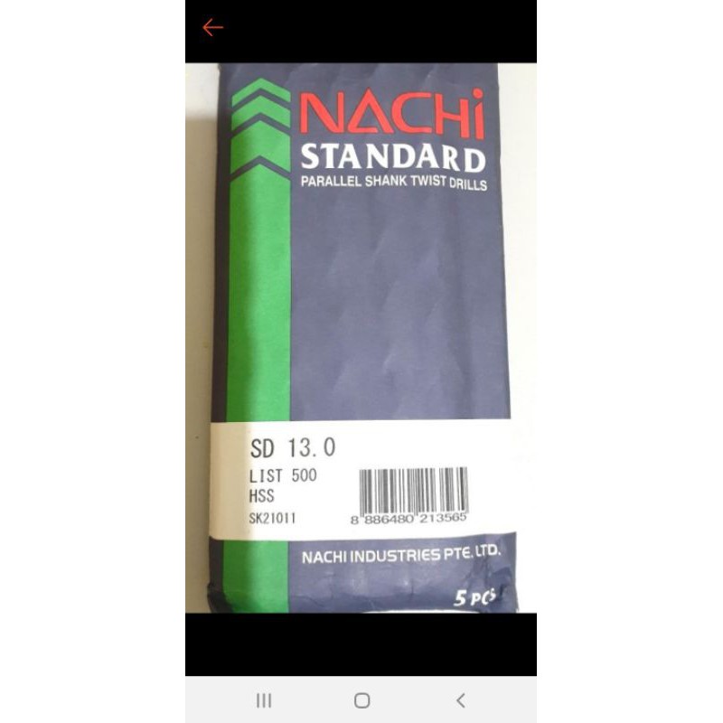 Mata bor Nachi 13 mm twist drill 13mm mata bor besi/ kayu 13 mm