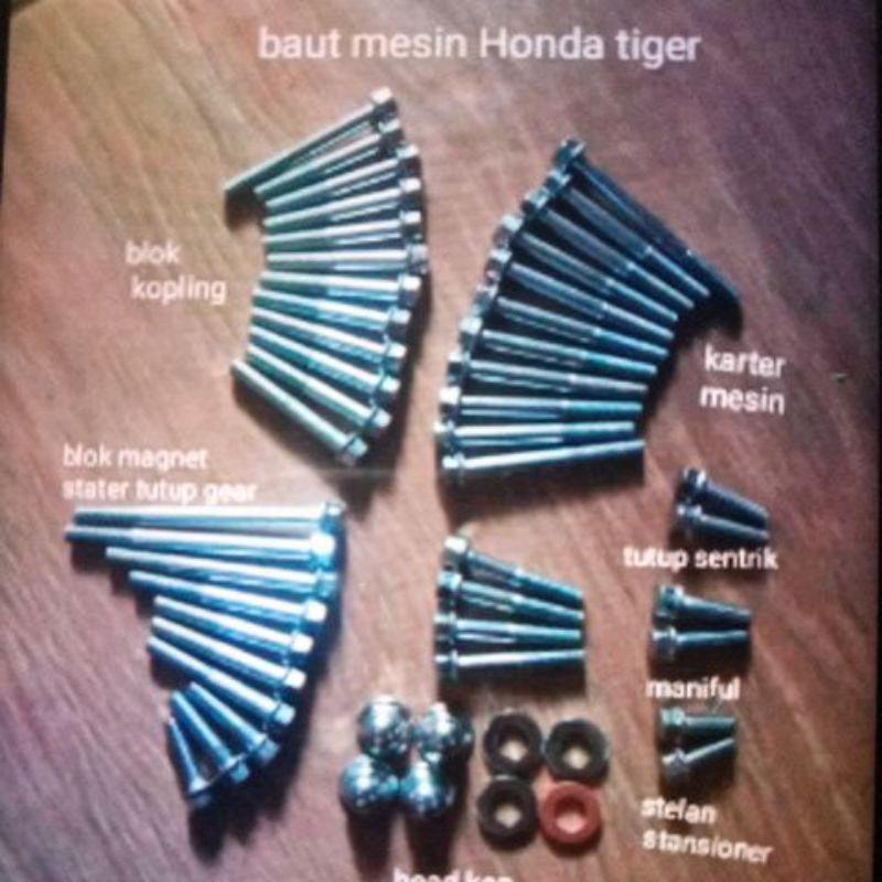 baut mesin set honda tiger