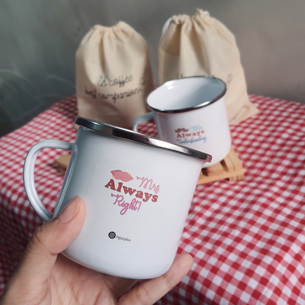 

COUPLE WEDDING #1 PACKAGE GIFT/HAMPERS/MUG ENAMEL by pagi.sunshine