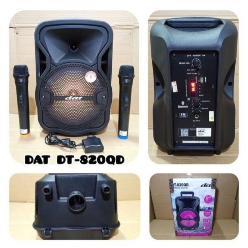 Speaker Aktif Portable 8 Inch DAT DT-820QD DT820QD DT 820QD DT 820 QD Original TERBAIK
