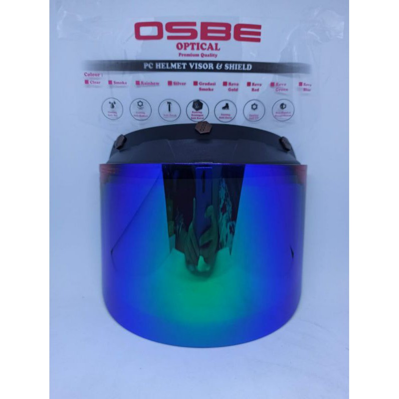 kaca flat visor osbe tegnologi water rasistant anti air iradium revo