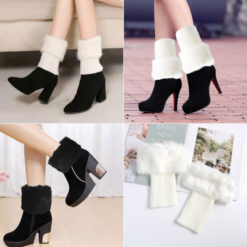 Penghangat Kaki Bulu Sepatu Boots Winter Musim Dingin / Leg Warmer 015