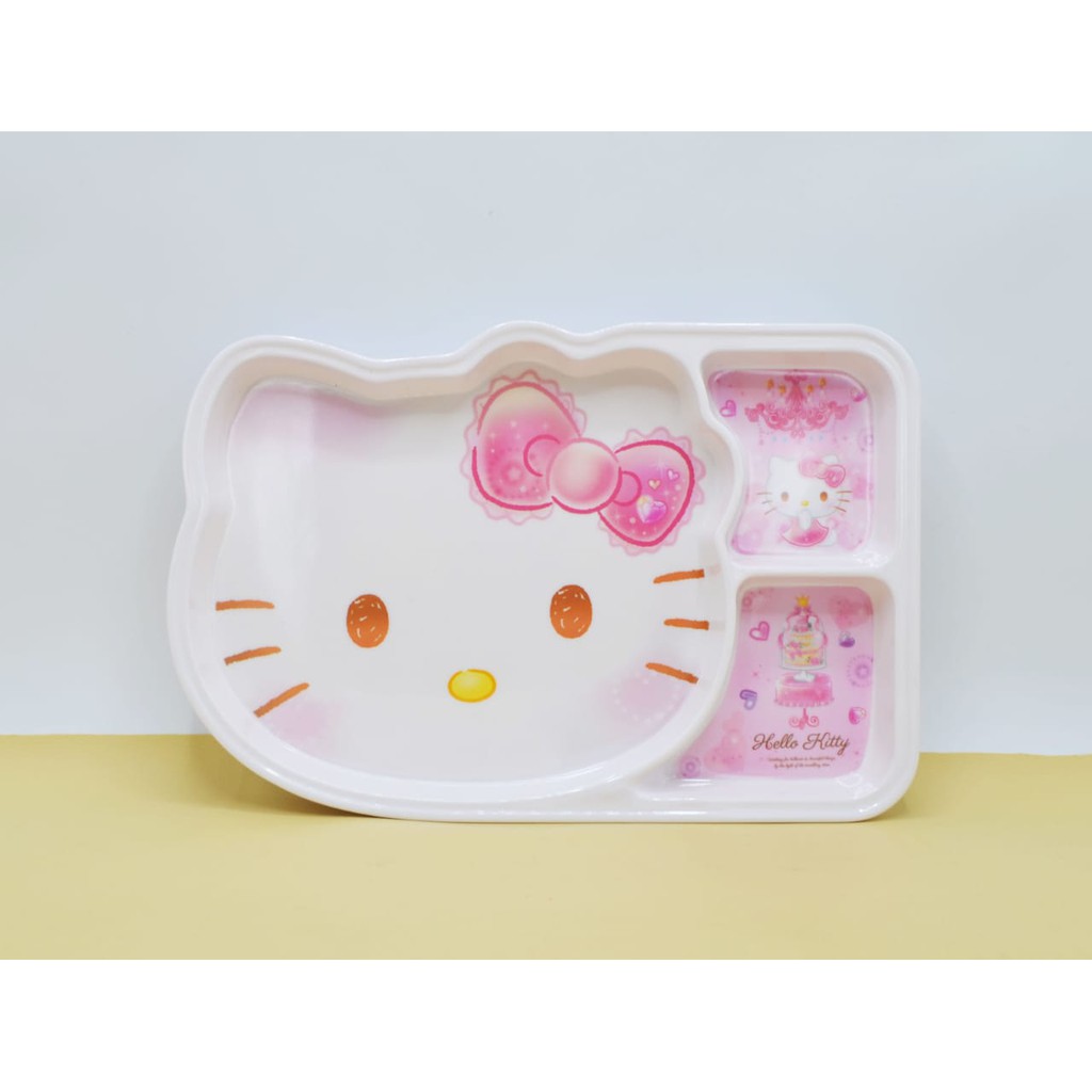 05034 Piring melamin sekat my melody piring sekat hellokitty piring
